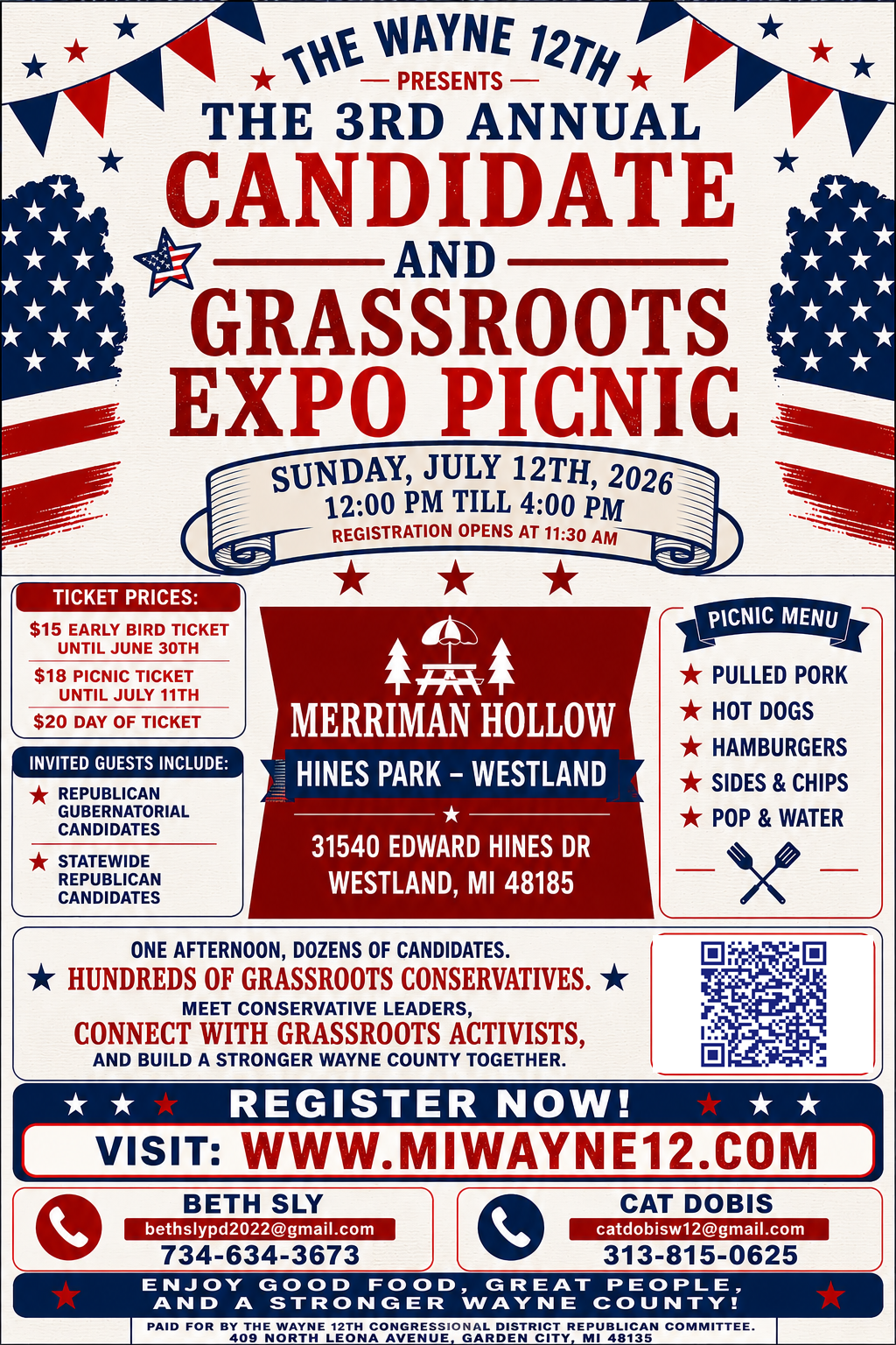 3rd Annual Candidate & Grassroots Expo Picnic Flyer